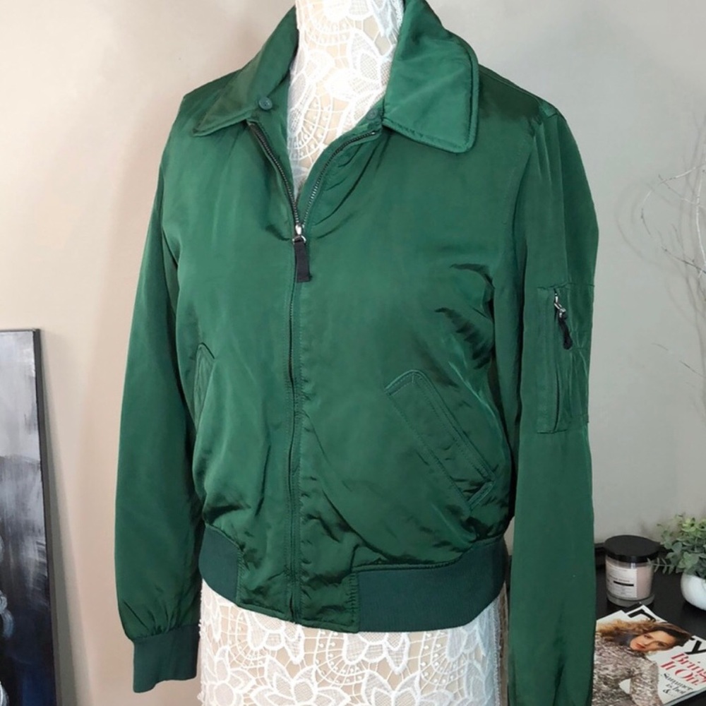 Zara Dark Green Bomber Jacket